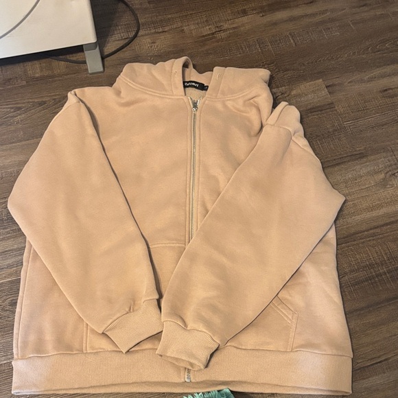 Tan Zip-Up Hoodie - Picture 1 of 1